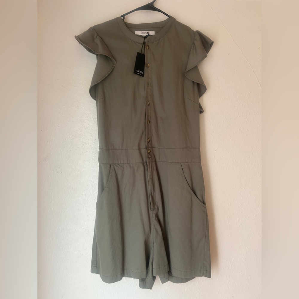Joe's Jeans Sage Green Ruffle Romper - Picture 4 of 5